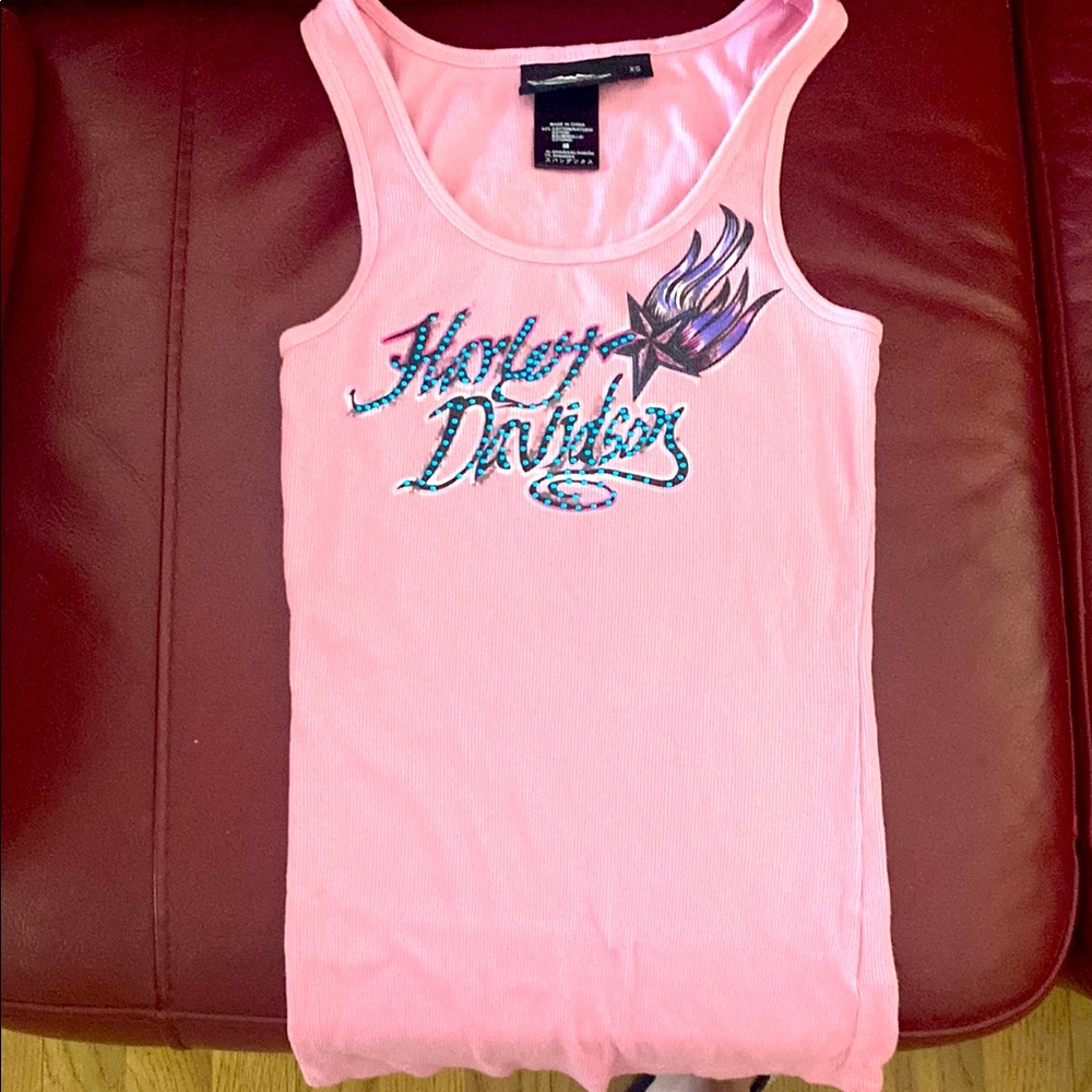 Pink Graphic Tank Top